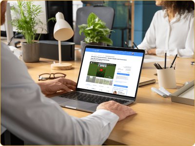 A Time-Limited Event listing page on a laptop